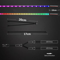 Addressable ARGB 5V LED Strip 3Pin Computer PC Case Tape Light WS2812B SMD 5050 Flexible Changeable Color Gamer Desktop Lamp