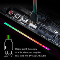 Addressable ARGB 5V LED Strip 3Pin Computer PC Case Tape Light WS2812B SMD 5050 Flexible Changeable Color Gamer Desktop Lamp