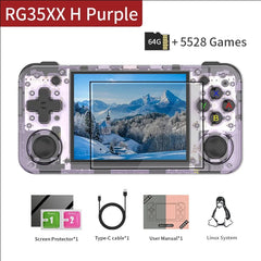 ANBERNIC RG35XX H Handheld Game Console 3.5-inch IPS Screen Linux H700 Retro Video Games Player 3300mAh 64G 5528 Classic Games