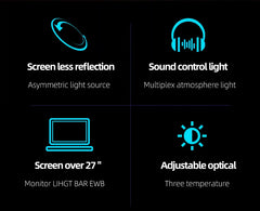 RGB Night Lights Monitor Light Bar Timed Dimmable Setup Touch LED Lightbar Screen Table Lamp Game Room Desk Decor Accessories