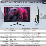 Curved Gaming Monitor Black 27–34 Inch 65–240Hz High Refresh LCD Computer Monitor 21:9 Ultrawide Dustproof Esports Display