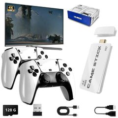 New M15 4K TV Game Built in 20000 Games Stick Video Game Console 64G Wireless Controller Gamepad Retro Handheld Game Console