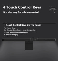 RGB Night Lights Monitor Light Bar Timed Dimmable Setup Touch LED Lightbar Screen Table Lamp Game Room Desk Decor Accessories