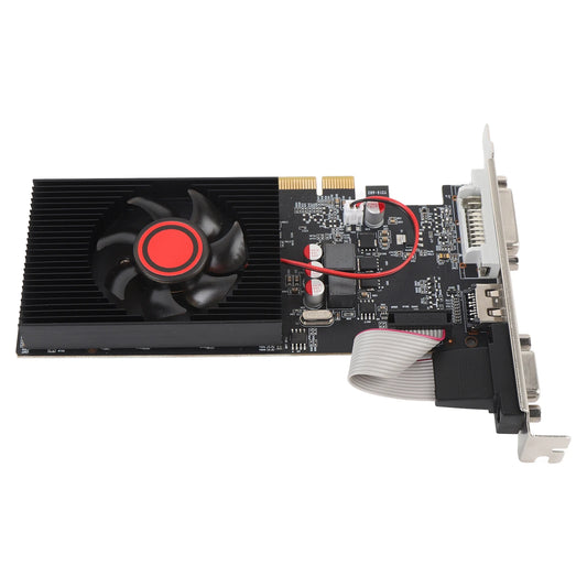1GB DDR3 64 Bit Gaming Grafikkarte PCIe 2.0 16X Videokarte für Computer PCs mit HD Multimedia Schnittstelle VGA DVI Port Kühlung