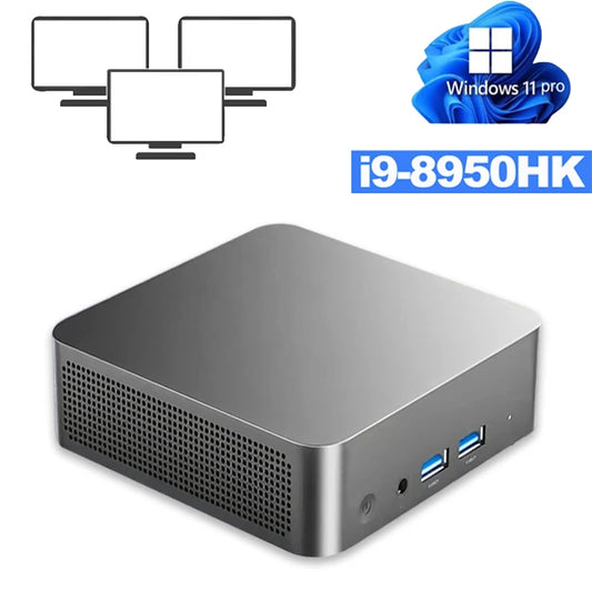 2026 Portable Mini PC Gamer Windows 11 Intel i9 8950HK i3 6100U Gaming PC 16GB RAM 1TB SSD WiFi 6 BT5.2 60Hz Desktop Pc Computer