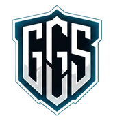 Black and white logo with 'GGS' initials on a black background