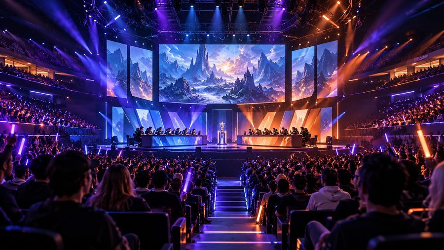 Fans and players at a well organised esports venue