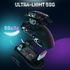 Ultra-light 59G device with digital display on a dark background