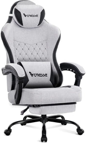 Gray gaming chair with black accents and 'Onese' branding on a white background