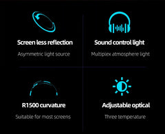 RGB Night Lights Monitor Light Bar Timed Dimmable Setup Touch LED Lightbar Screen Table Lamp Game Room Desk Decor Accessories