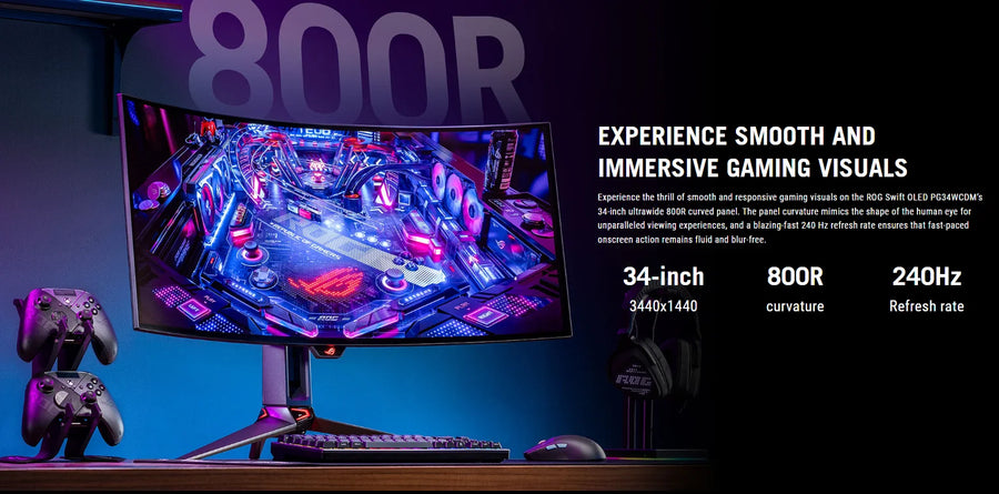 Elite 34" OLED Gaming Monitor — 240Hz, 0.03ms, Ultrawide
