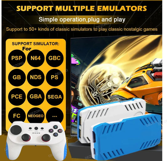 128G Game Stick X10 Pro 4K Video TV Spielkonsole Drahtlose Gamepads Videospiel 50000+ Klassische Arcade-Spiele HD Zwei-Spieler