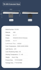 RGB Night Lights Monitor Light Bar Timed Dimmable Setup Touch LED Lightbar Screen Table Lamp Game Room Desk Decor Accessories