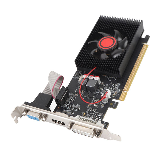 1GB DDR3 64 Bit Gaming Grafikkarte PCIe 2.0 16X Videokarte für Computer PCs mit HD Multimedia Schnittstelle VGA DVI Port Kühlung