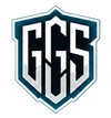 Black and white logo with 'GGS' initials on a black background